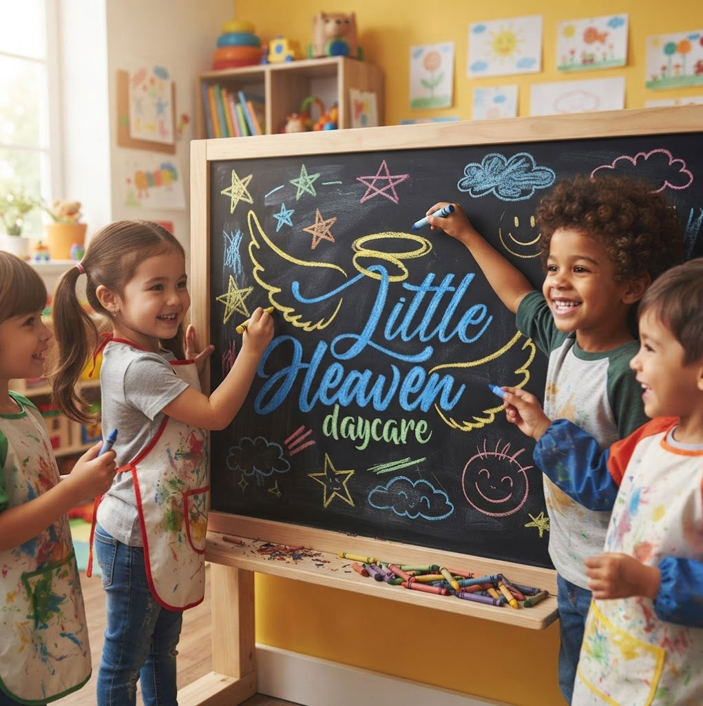 Children enjoying engaging daycare activities at Little Heaven Daycare preschool program in Corte Madera